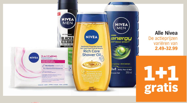 Nivea   douchegel, bodylotion folder aanbieding bij  Albert&nbsp;Heijn - details