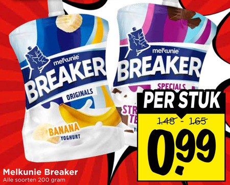 Melkunie   drinkyoghurt folder aanbieding bij  Vomar - details