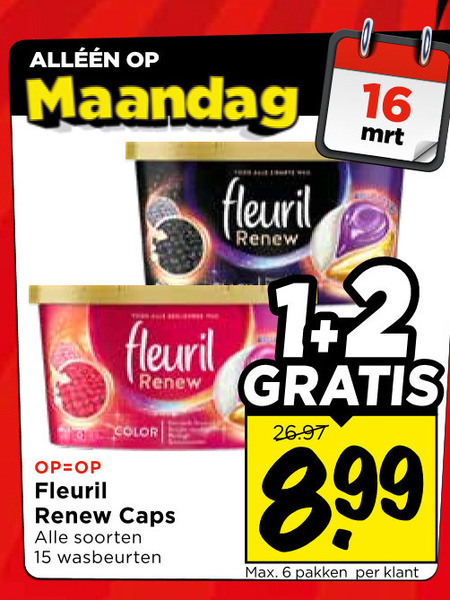 Fleuril   wasmiddel folder aanbieding bij  Vomar - details