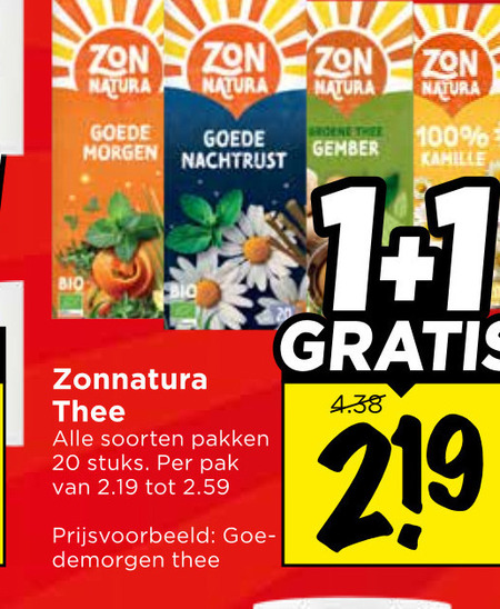 Zonnatura   thee folder aanbieding bij  Vomar - details