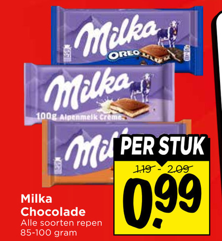 Milka   chocolade folder aanbieding bij  Vomar - details