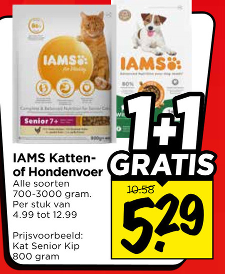IAMS   kattenvoer, hondenvoer folder aanbieding bij  Vomar - details