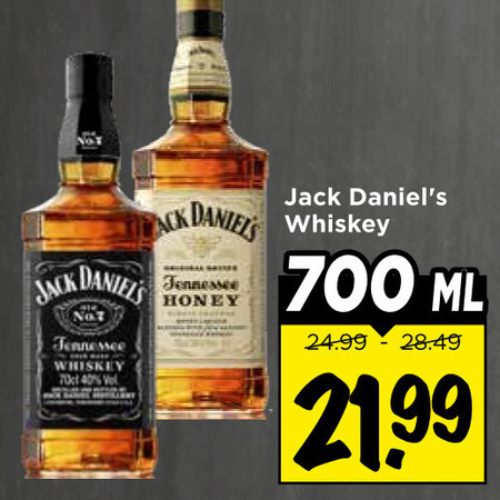 Jack Daniels   whisky folder aanbieding bij  Vomar - details