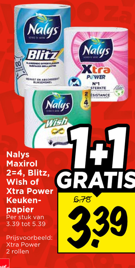 Nalys   keukenpapier folder aanbieding bij  Vomar - details