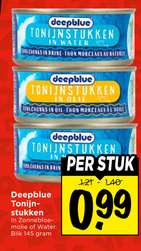 Deepblue   tonijn in blik folder aanbieding bij  Vomar - details