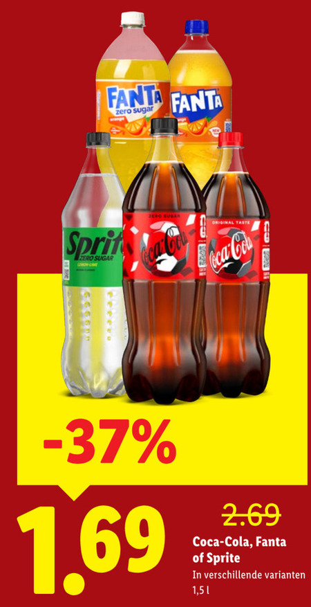 Fanta   frisdrank, cola folder aanbieding bij  Lidl - details