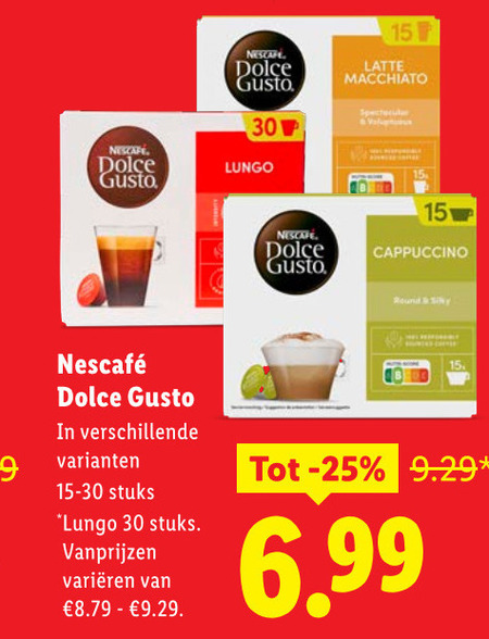 Nescafe   dolce gusto capsules folder aanbieding bij  Lidl - details