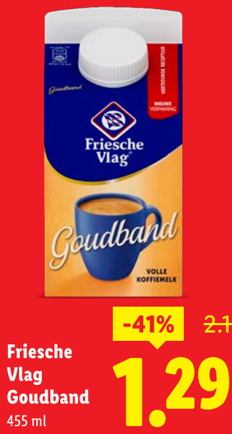 Friesche Vlag   koffiemelk folder aanbieding bij  Lidl - details