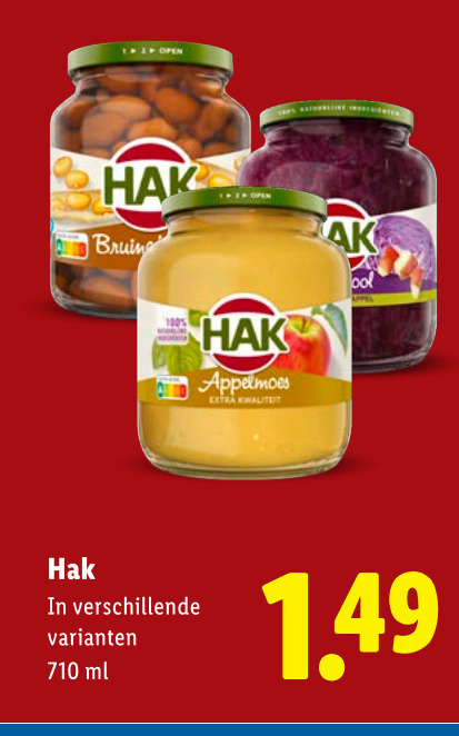 Hak   groenteconserven folder aanbieding bij  Lidl - details