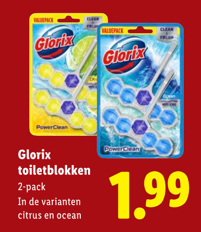 Glorix   toiletblok folder aanbieding bij  Lidl - details
