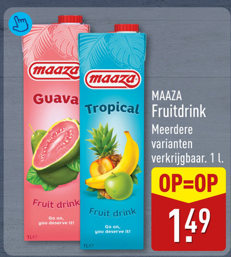 Maaza   fruitdrank folder aanbieding bij  Aldi - details