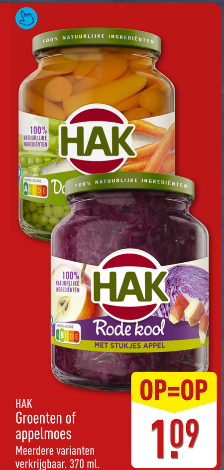 Hak   groenteconserven folder aanbieding bij  Aldi - details