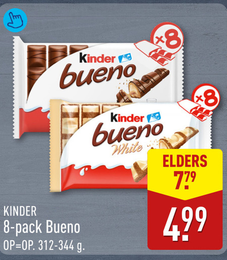 Kinder Bueno   chocoladereep folder aanbieding bij  Aldi - details