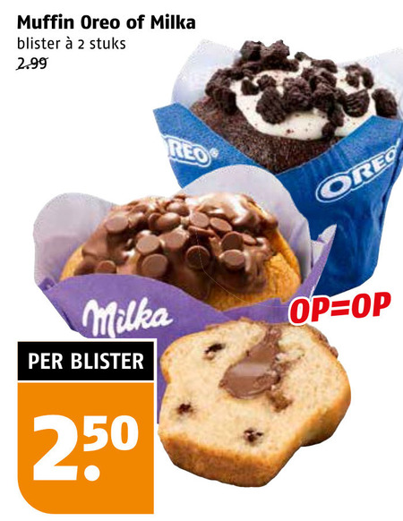 Milka   muffins folder aanbieding bij  Poiesz - details