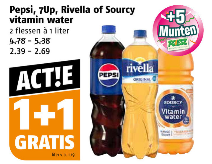 Sourcy   frisdrank, cola folder aanbieding bij  Poiesz - details