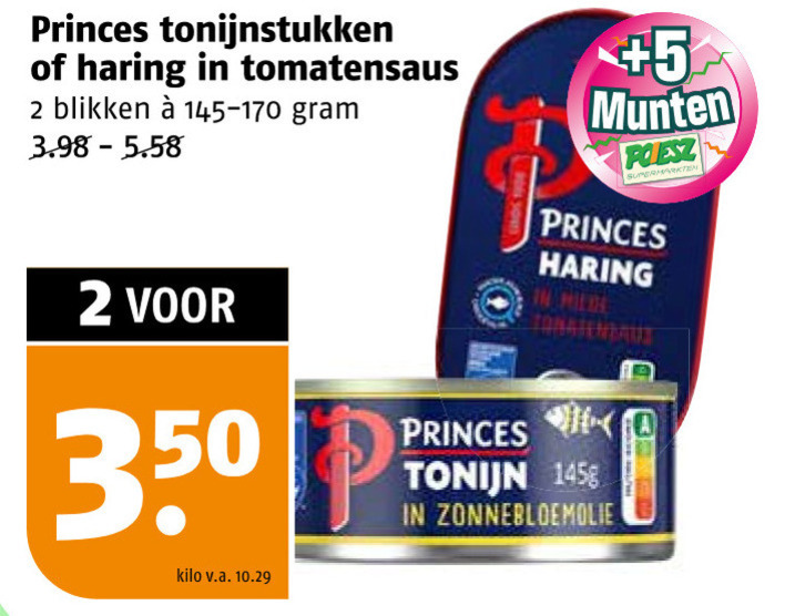 Princes   haring, tonijn in blik folder aanbieding bij  Poiesz - details