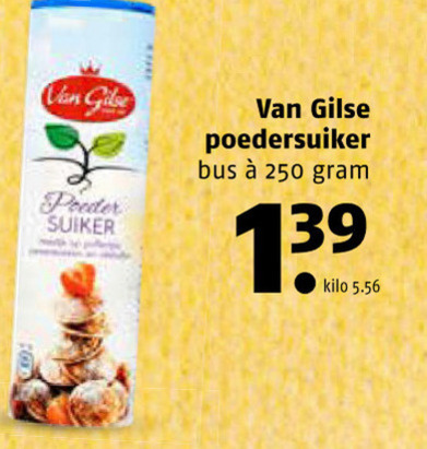 Van Gilse   poedersuiker folder aanbieding bij  Poiesz - details