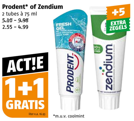 Prodent   tandpasta folder aanbieding bij  Poiesz - details
