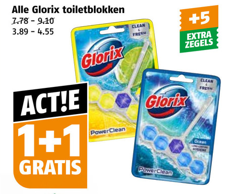 Glorix   toiletblok folder aanbieding bij  Poiesz - details