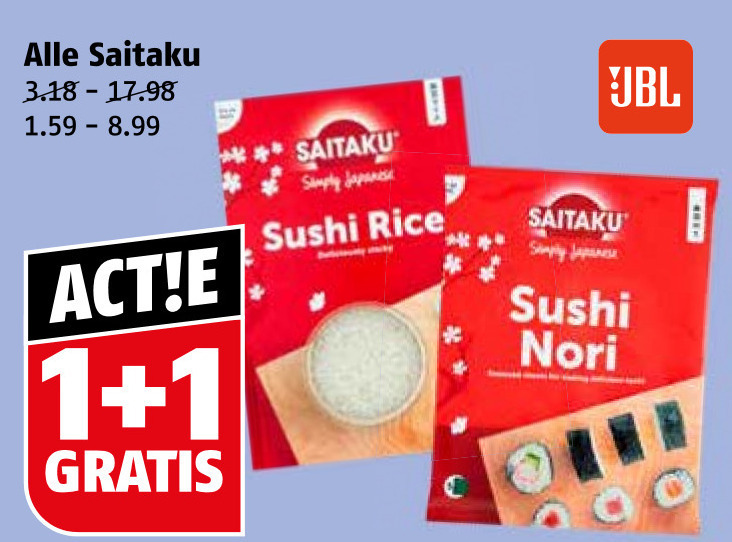 Saitaku   sushi folder aanbieding bij  Poiesz - details
