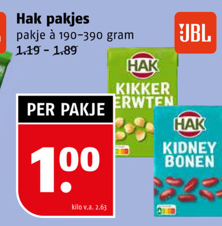 Hak   bonen folder aanbieding bij  Poiesz - details