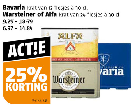 Alfa   krat bier folder aanbieding bij  Poiesz - details