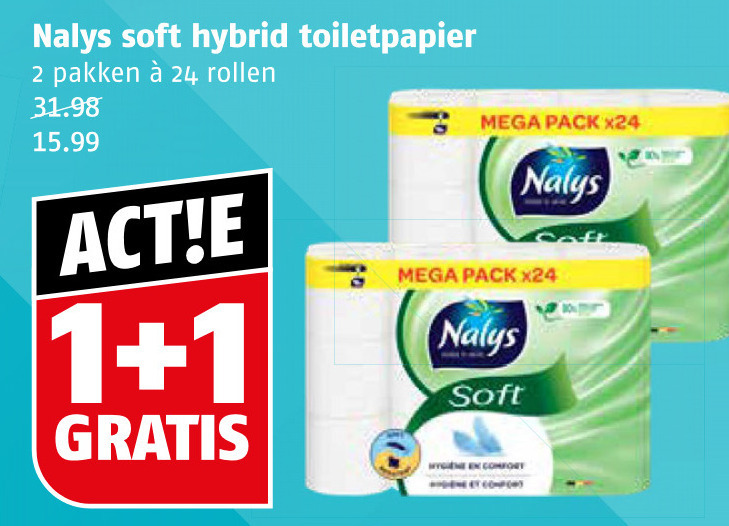 Nalys   toiletpapier folder aanbieding bij  Poiesz - details