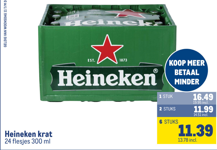 Heineken   krat bier folder aanbieding bij  Makro - details
