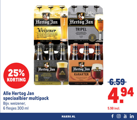 Hertog Jan   speciaalbier folder aanbieding bij  Makro - details