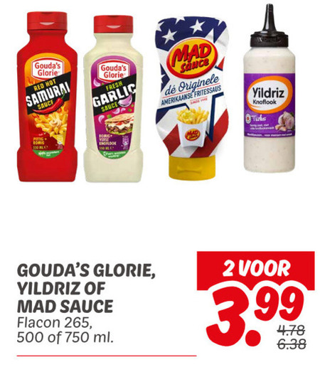 Yildriz   snacksaus, fritessaus folder aanbieding bij  Dekamarkt - details