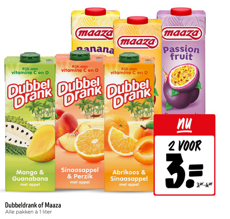 Dubbeldrank   fruitdrank folder aanbieding bij  Jumbo - details