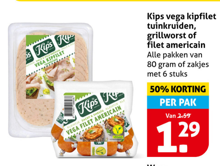 Kips   vegetarisch folder aanbieding bij  Hoogvliet - details