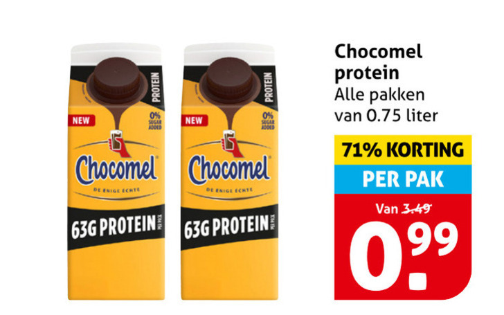 Chocomel   chocolademelk folder aanbieding bij  Hoogvliet - details