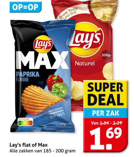 Lays   chips folder aanbieding bij  Hoogvliet - details