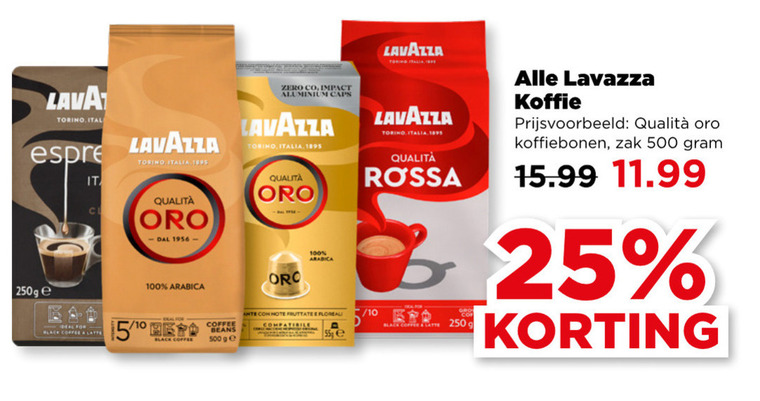 Lavazza   koffiecups, koffiebonen folder aanbieding bij  Plus - details