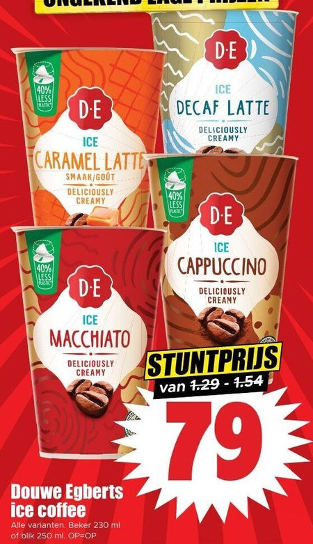 Douwe Egberts   ijskoffie folder aanbieding bij  Dirk - details
