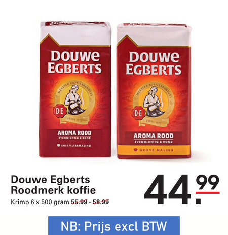 Douwe Egberts   koffie folder aanbieding bij  Sligro - details