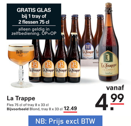 La Trappe   speciaalbier folder aanbieding bij  Sligro - details