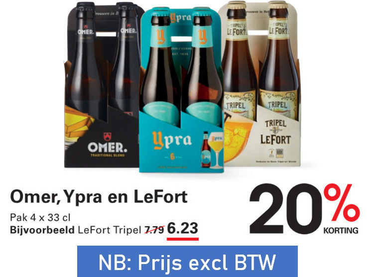 lefort omer speciaalbieren 4 20 33 b tripel le fort traditional blond spray pak folder aanbieding bij Sligro LeFort speciaalbier folder aanbieding bij Sligro - details