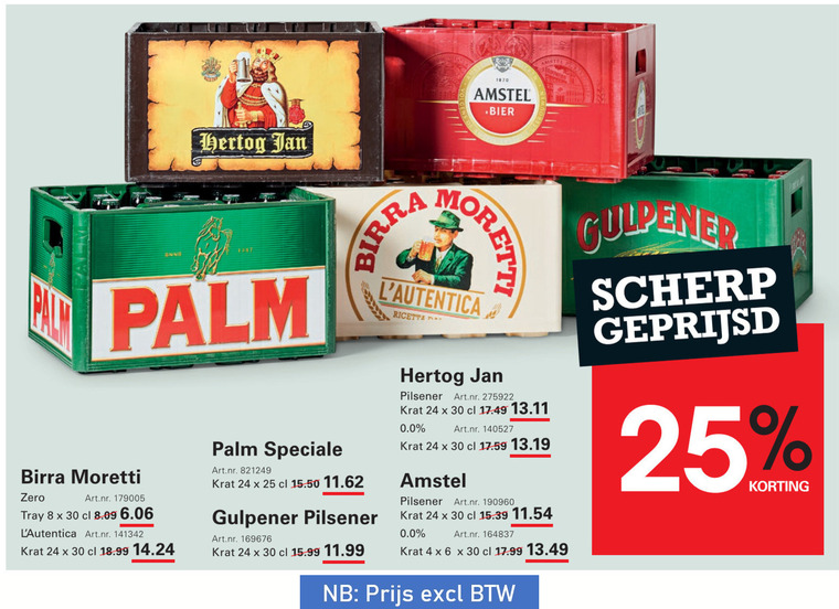 Birra Moretti   krat bier folder aanbieding bij  Sligro - details