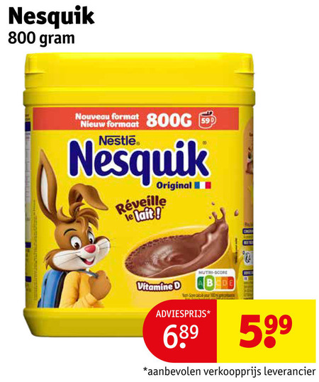 Nesquik   chocolademelk folder aanbieding bij  Kruidvat - details