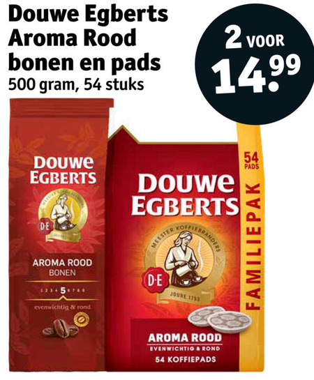 Douwe Egberts   koffiebonen, koffiepad folder aanbieding bij  Kruidvat - details