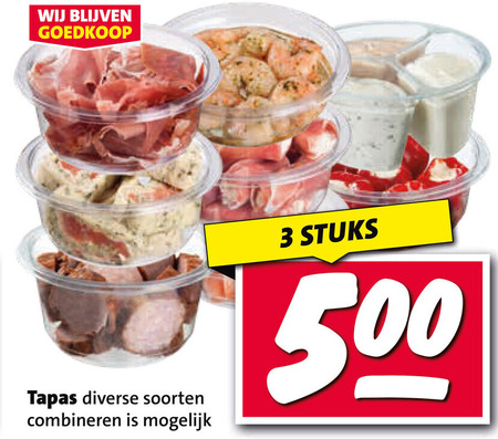 tapas 3 500 soorten combineren stuks folder aanbieding bij Nettorama