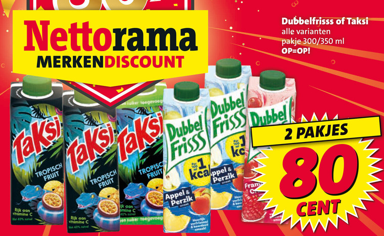 Taksi   fruitdrank folder aanbieding bij  Nettorama - details