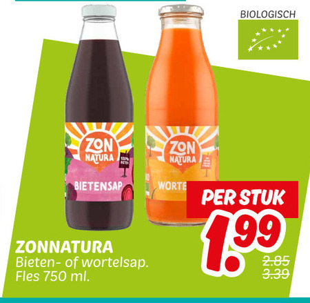 Zonnatura   vruchtensap folder aanbieding bij  Dekamarkt - details