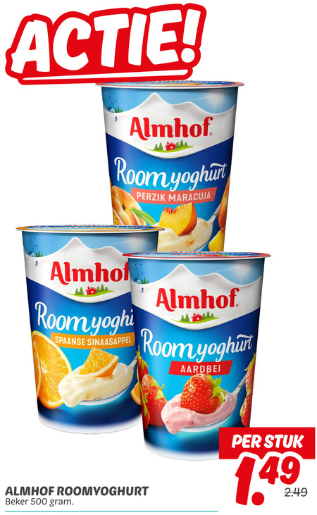 Almhof   vruchtenyoghurt folder aanbieding bij  Dekamarkt - details