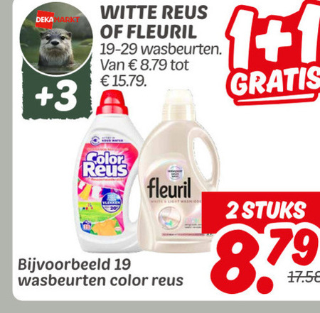 Fleuril   wasmiddel folder aanbieding bij  Dekamarkt - details