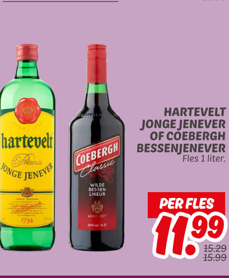Coebergh   bessenjenever, jenever folder aanbieding bij  Dekamarkt - details