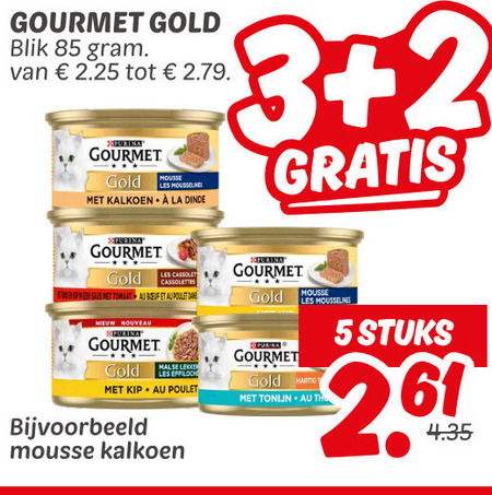 Gourmet   kattenvoer folder aanbieding bij  Dekamarkt - details