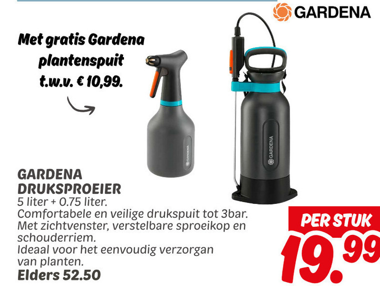 Gardena   drukspuit folder aanbieding bij  Dekamarkt - details